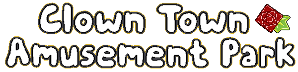 clown town amusement park header